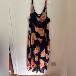 Maurices Navy Floral Maxi‎ Dress